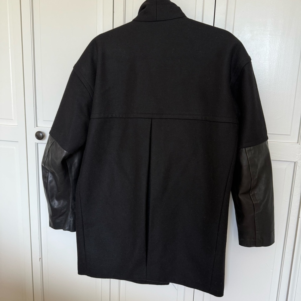 EUC ALL SAINTS Meade Lambskin Sleeves Coat - Picture 12 of 13